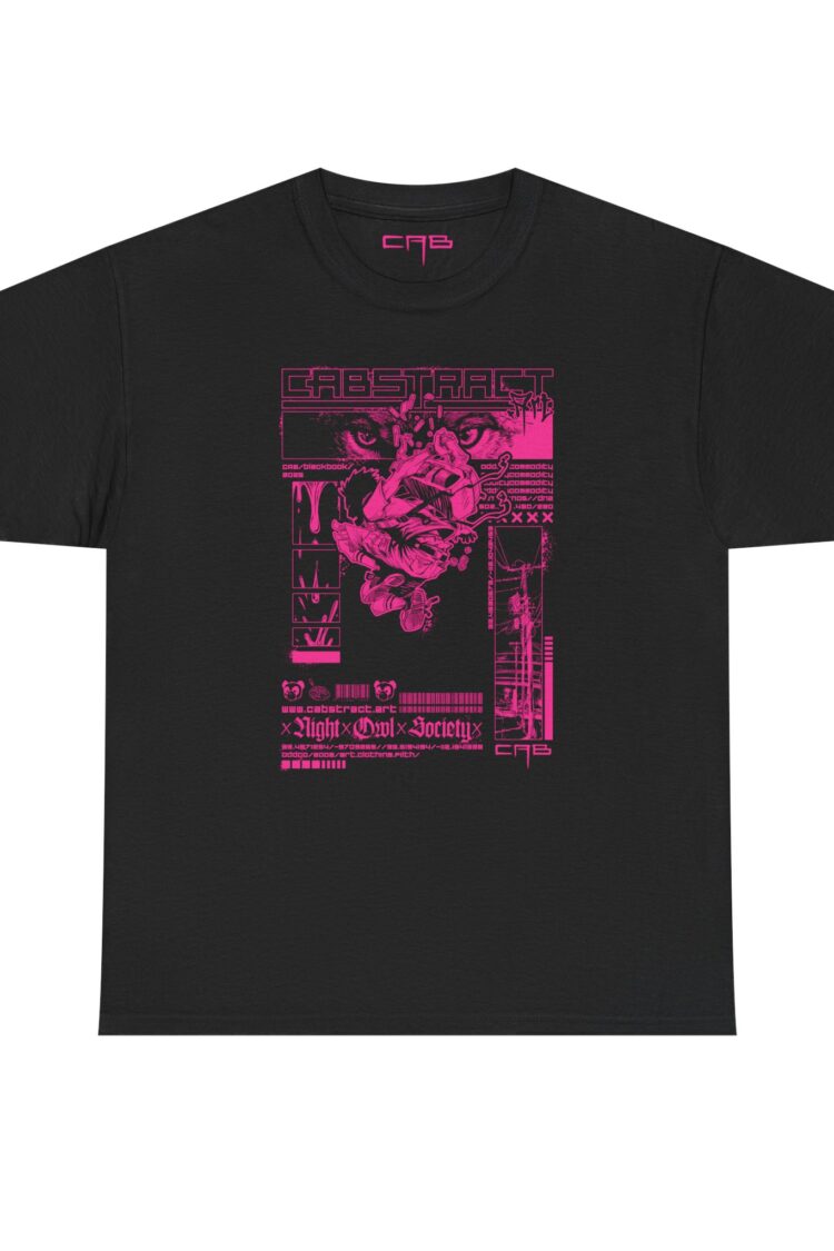 CABSTRACT 2025 : Pink on Black : Casual Tee