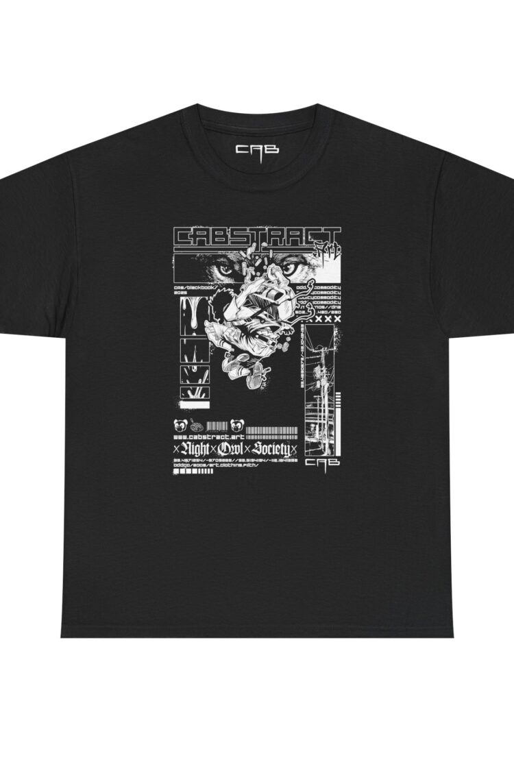 CABSTRACT 2025 : White on Black : Casual Tee