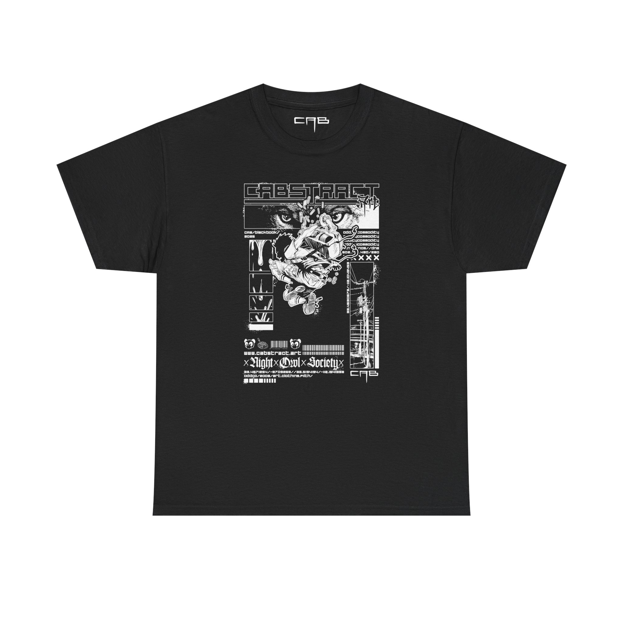 CABSTRACT 2025 : White on Black : Casual Tee